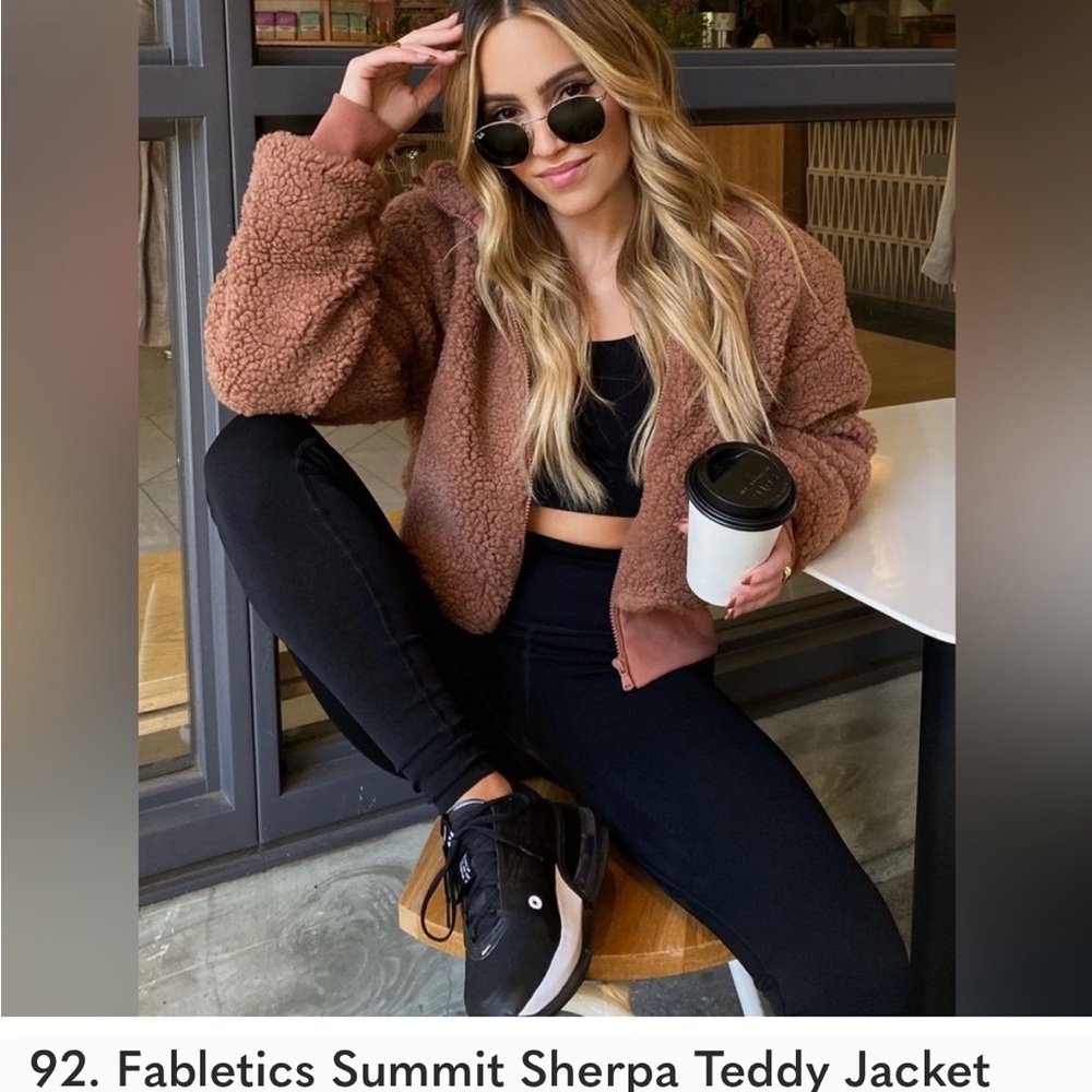 Brown Fabletics hoodie in a size medium I’m like new